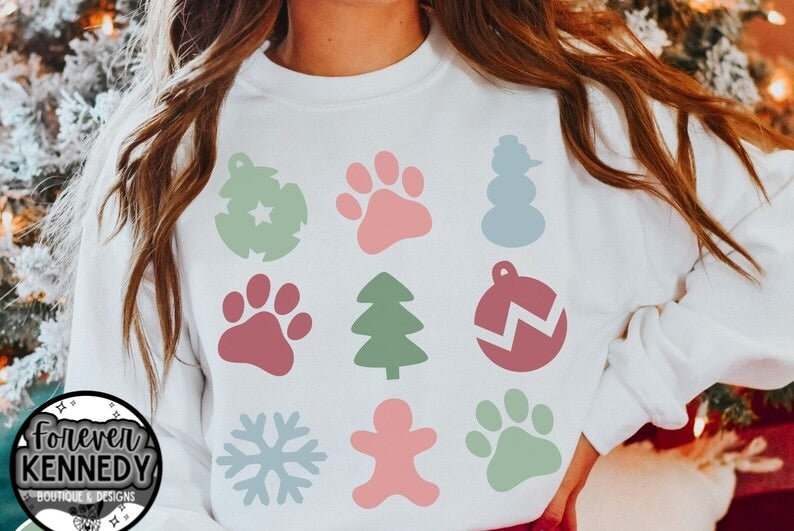 (MTO) Pick Your Apparel: Holiday Paws and ornaments