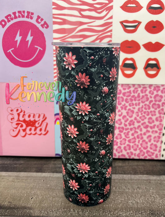 (MTO) 20oz Tumbler *choose style*: Floral bats