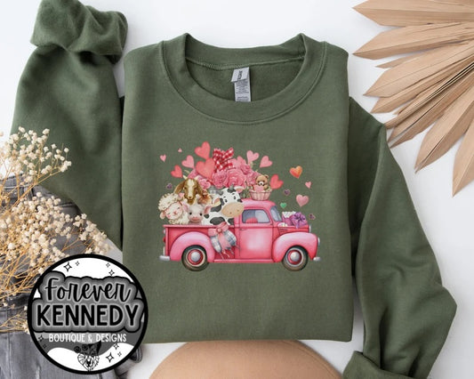 (MTO) Pick Your Apparel: Farm Animals love truck