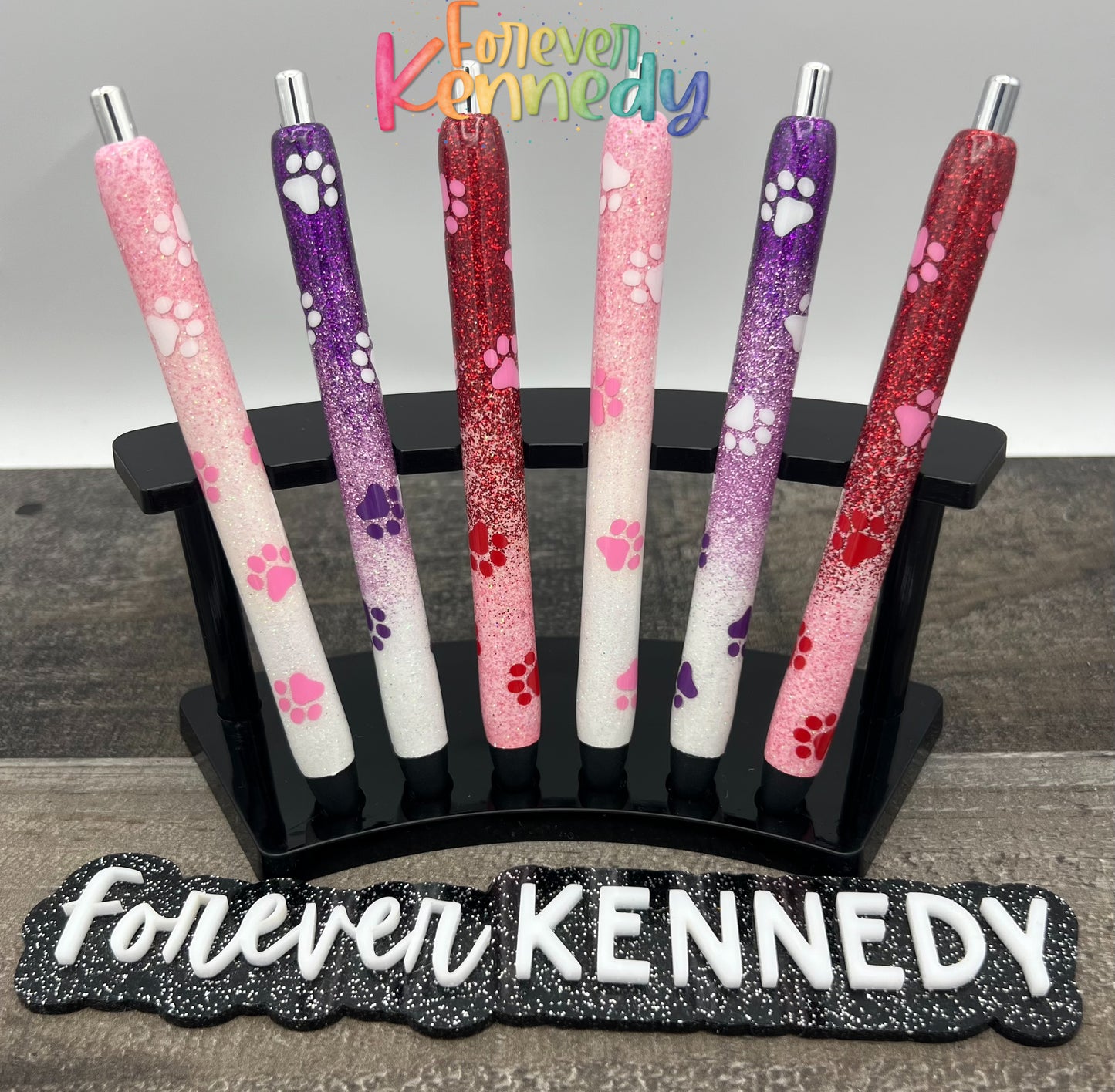 (PO) Epoxy Pen: Ombre with Paw Prints