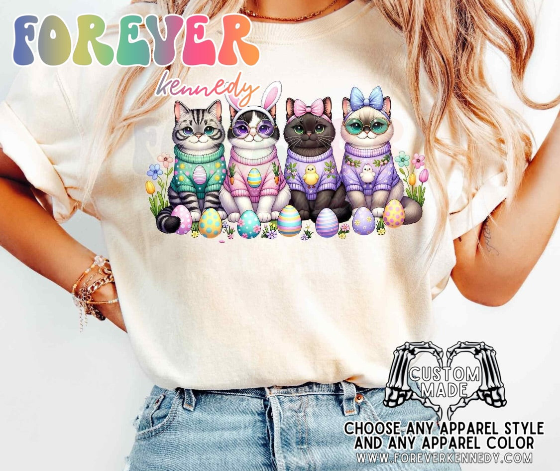 (MTO APPAREL) * CHOOSE STYLE: Easter Cats