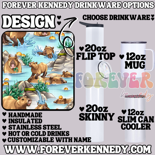 (MTO) CHOOSE DRINKWARE: Capybaras