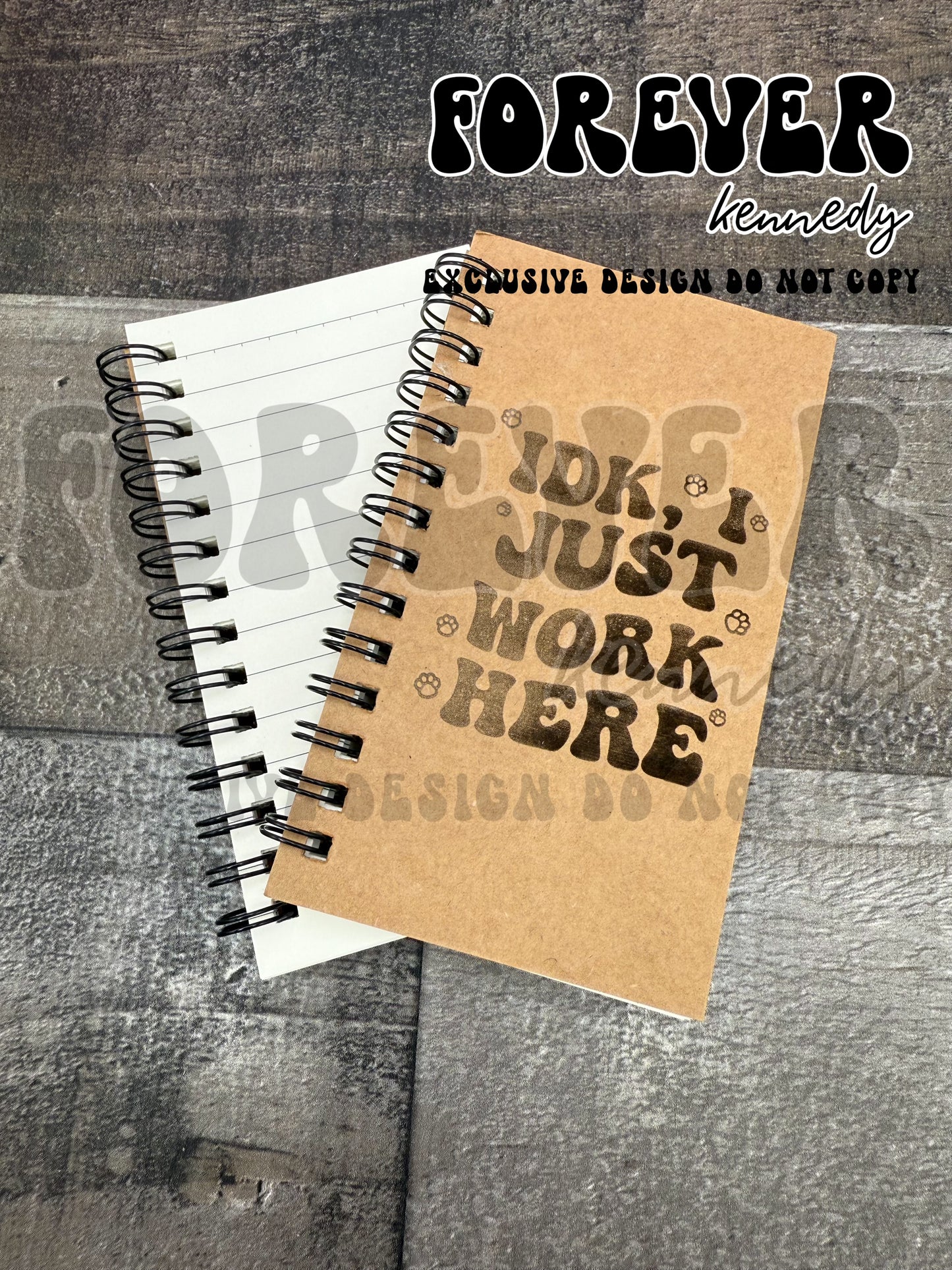 (RTS) ENGRAVED Spiral Mini Notebook: EXCLUSIVE DESIGN IDK, I just work here