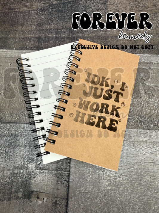 (RTS) ENGRAVED Spiral Mini Notebook: EXCLUSIVE DESIGN IDK, I just work here