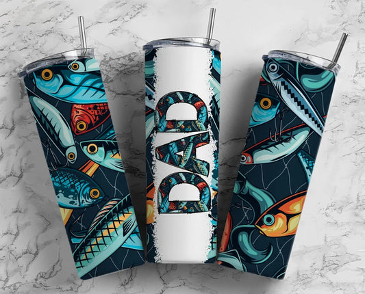(MTO) 20oz Tumbler *choose style*: Fishing Dad