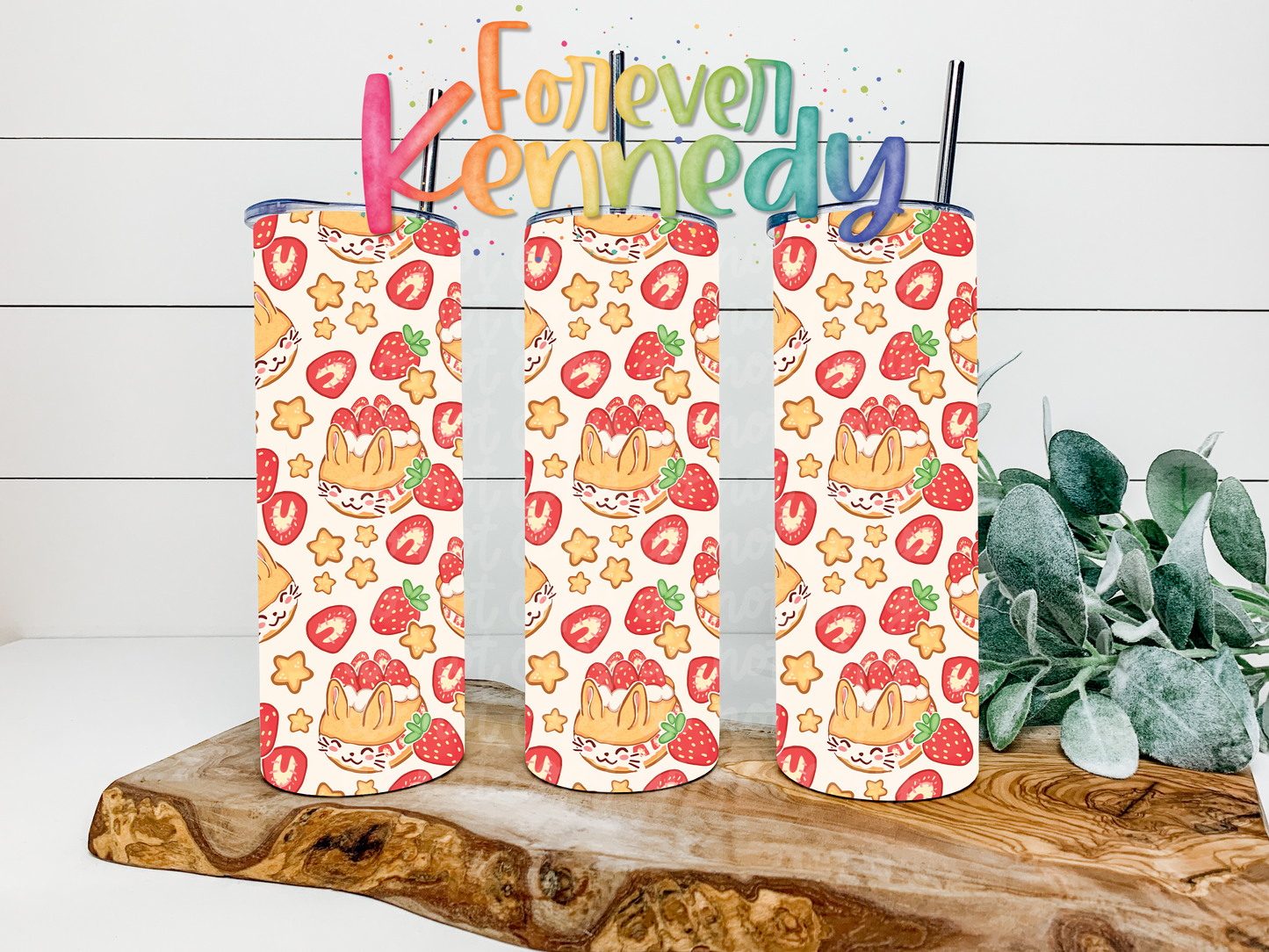 (MTO) 20oz Tumbler *choose style*: Strawbunny Shortcake