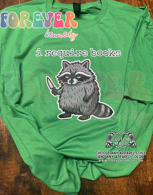 MADE TO ORDER APPAREL: I require books