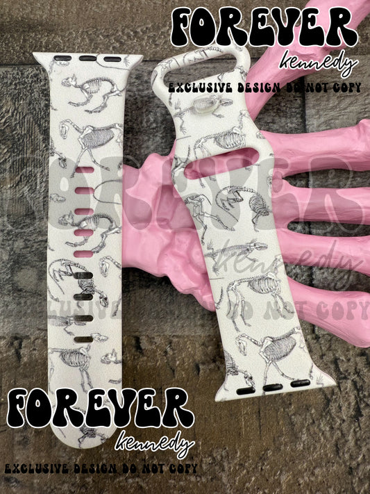 (MTO) Apple / Samsung / Fitbit Watch Band (Choose Size & Style) * EXCLUSIVE DESIGN: Animal skeletons