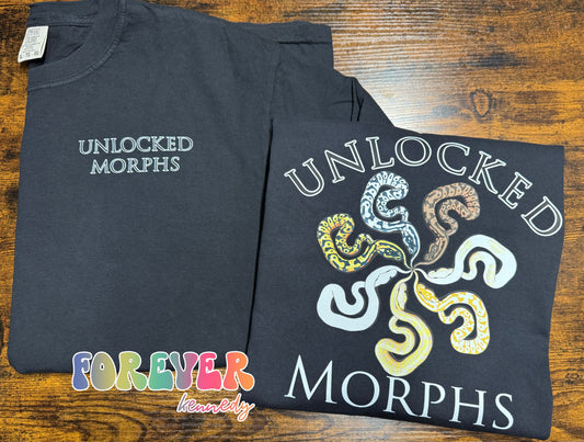 (MTO APPAREL) * CHOOSE STYLE: Unlocked Morphs Logo Merch (front/back design)