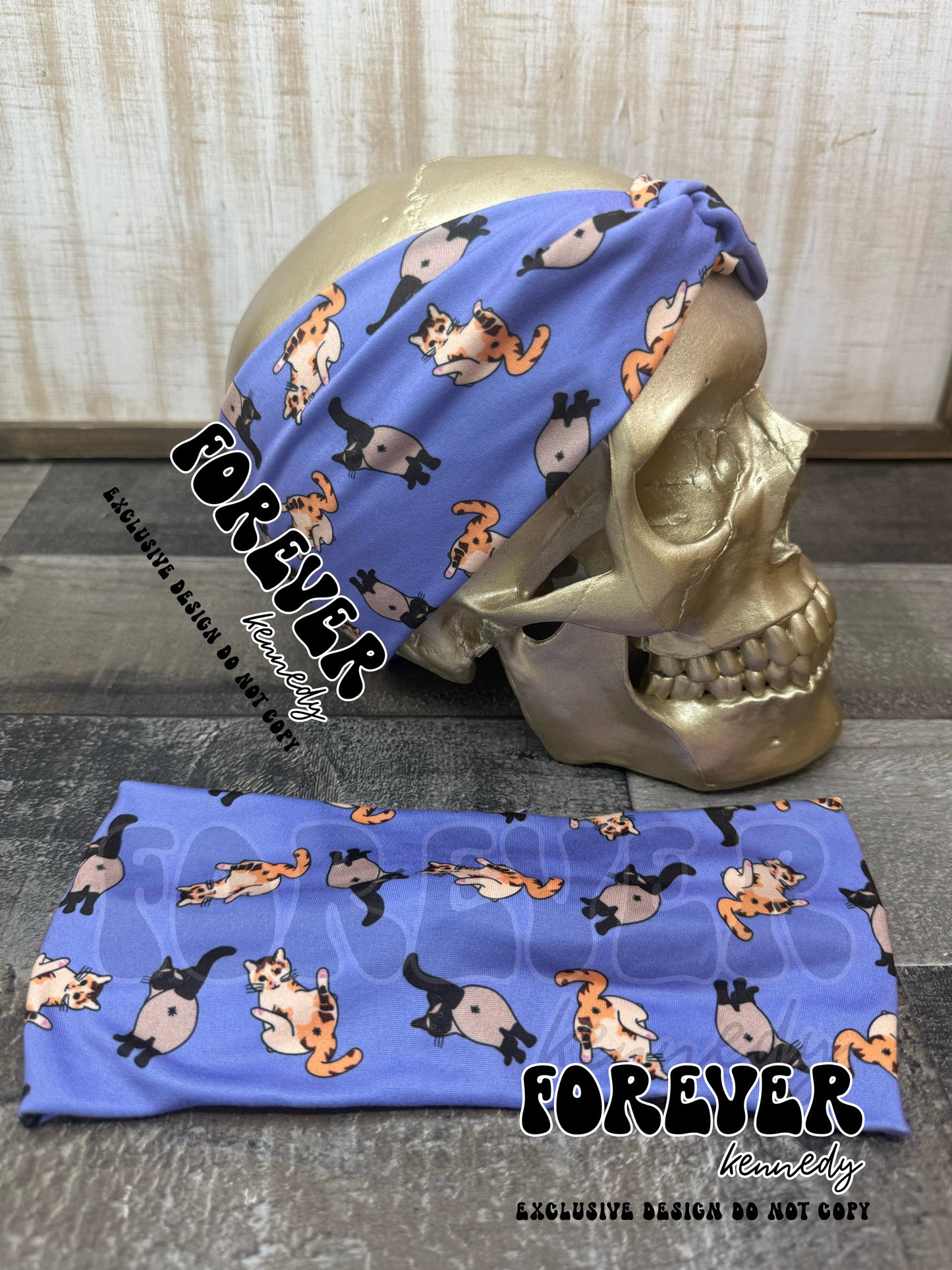 (RTS) Twist Headband: EXCLUSIVE DESIGN Cat Butts