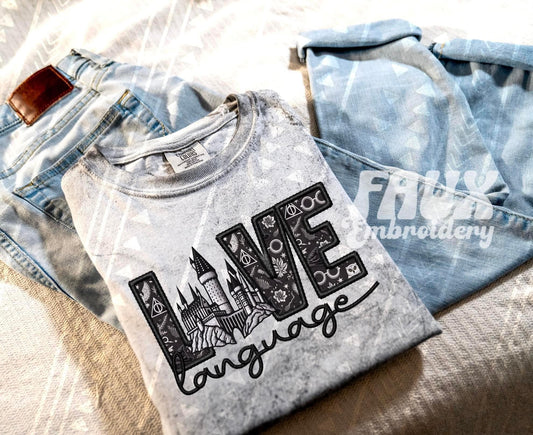 MADE TO ORDER APPAREL - FANDOM * LIMITED * Love Language (faux embroidery)