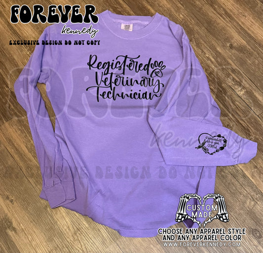 (MTO APPAREL) * CHOOSE STYLE: EXCLUSIVE DESIGN Registered Veterinary Technician *with sleeve design*