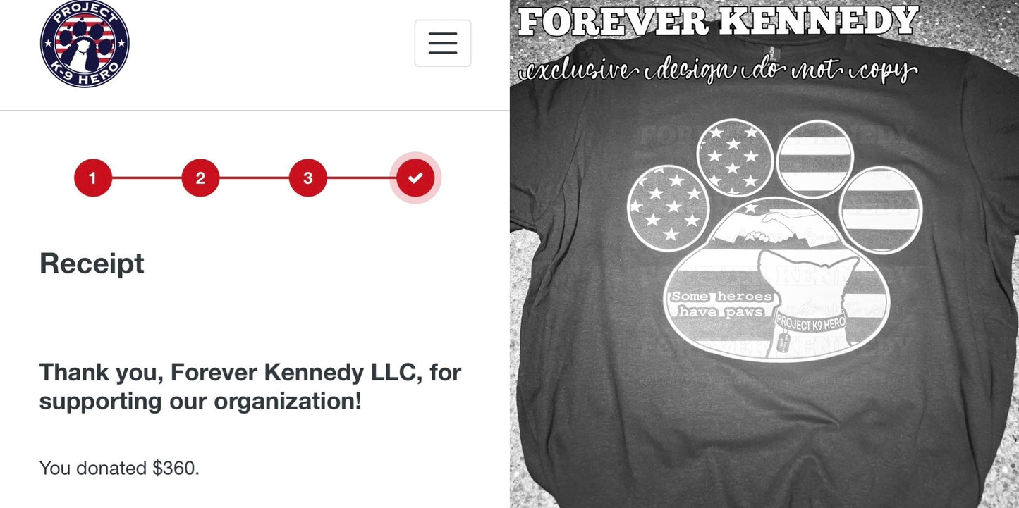 (MTO) Pick Your Apparel: Project K9 Hero Fundraisier
