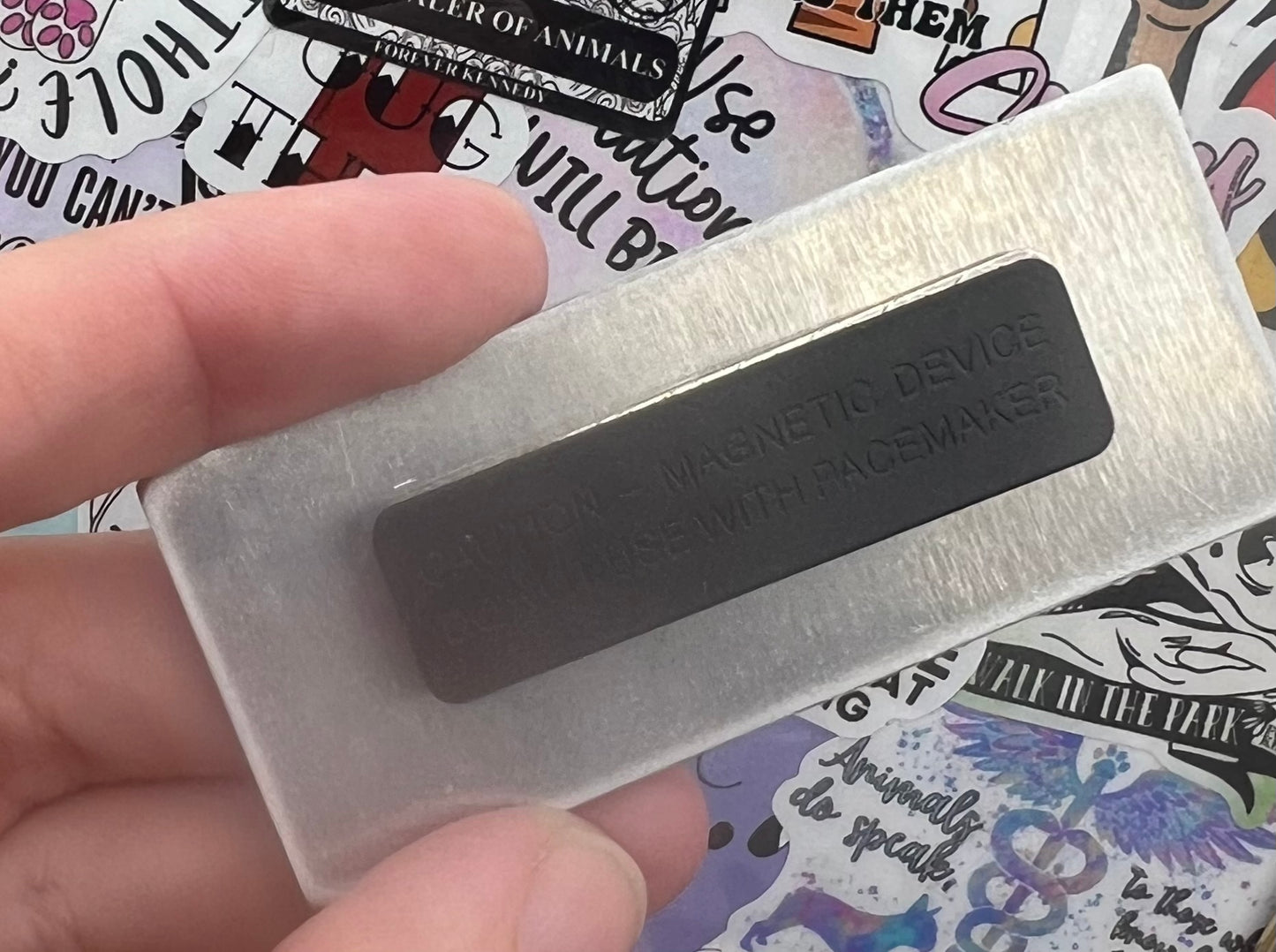 (MTO) Epoxy Magnetic Name Tag Badge: Custom Name / Title