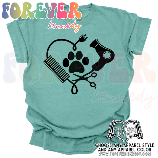 (MTO APPAREL) * CHOOSE STYLE / COLOR: Dog Groomer Heart