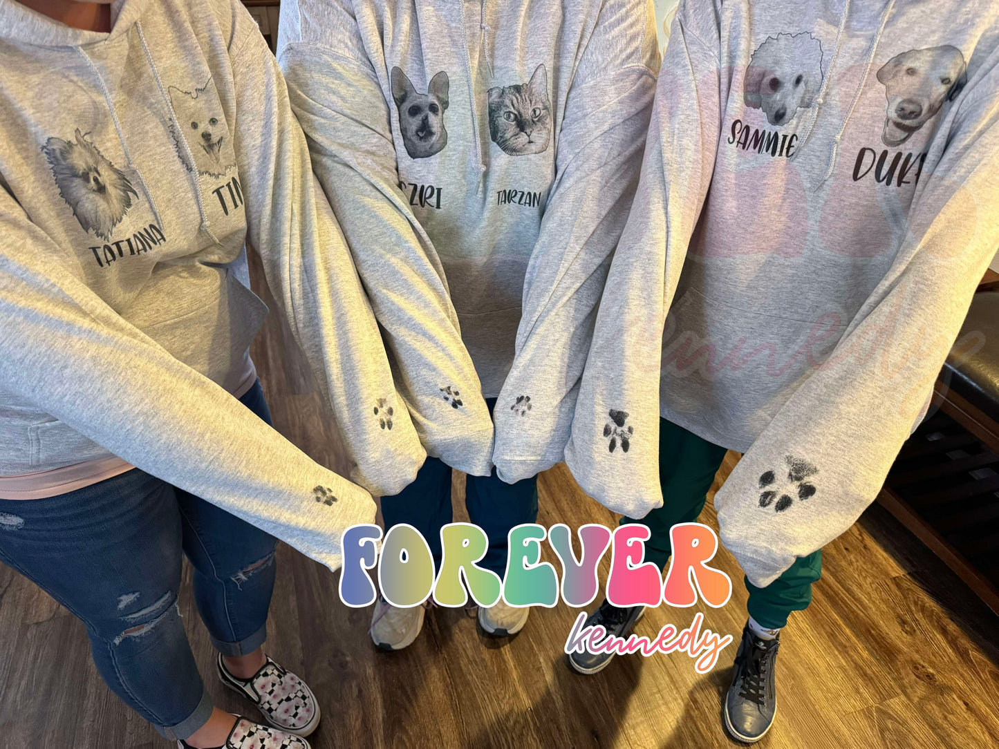 (MTO APPAREL) * CHOOSE STYLE: Custom pet photos and paw prints