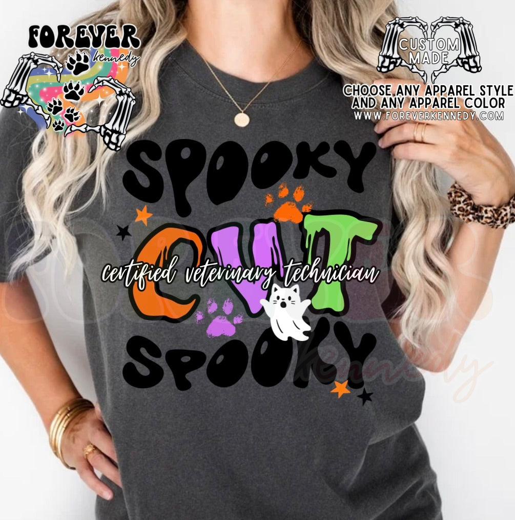MADE TO ORDER APPAREL -  ORIGINAL DESIGN * Spooky Veterinary *custom title*
