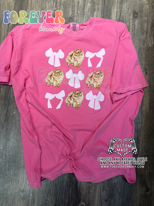 (MTO APPAREL) * CHOOSE STYLE: Bow Collage Pomeranian