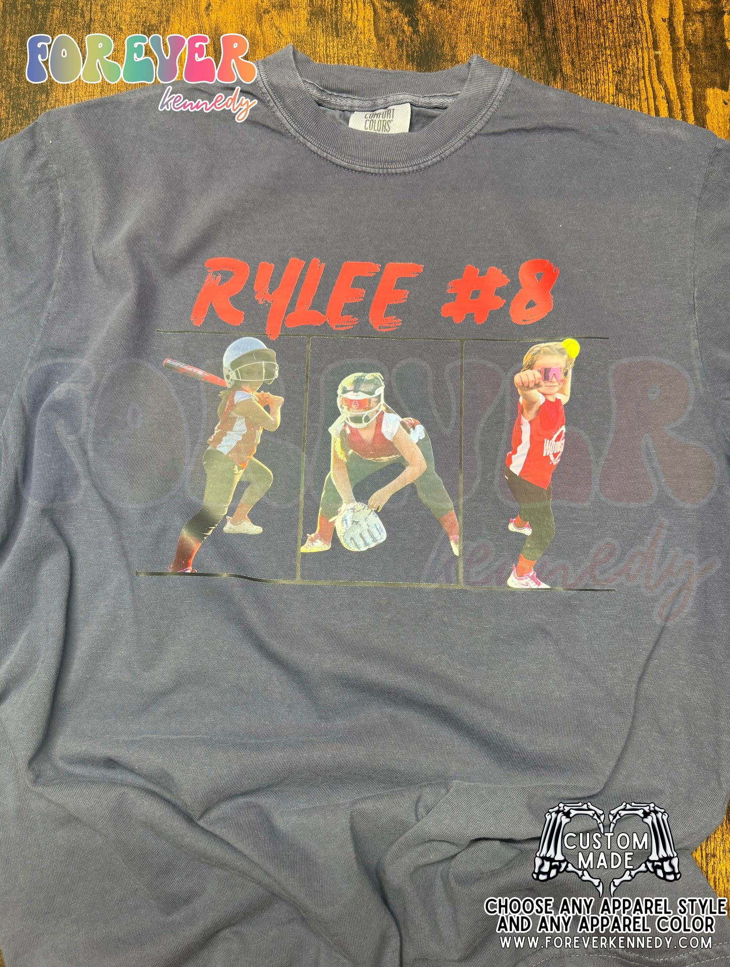 MADE TO ORDER APPAREL -  Custom Player Photos * Choose text