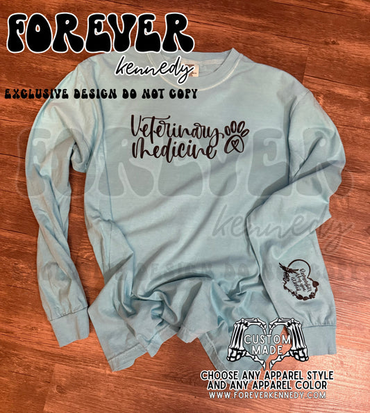 (MTO APPAREL) * CHOOSE STYLE: EXCLUSIVE DESIGN Veterinary Medicine *with sleeve design*