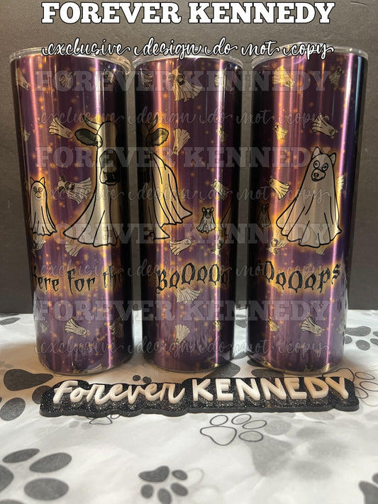 (MTO) EXCLUSIVE Tumbler: Here for the boops ghost animals (stainless finish)