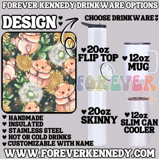 (MTO) CHOOSE DRINKWARE: Hamsters