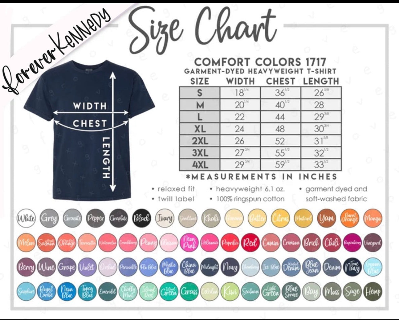 (MTO) Comfort Color Tee: (Front and Back) Gym / Pick your design