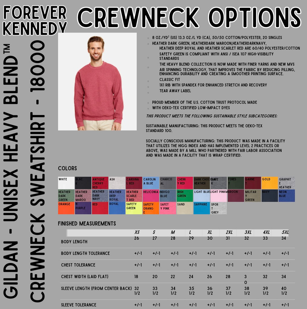 MADE TO ORDER - Crewneck Sweatshirt - Illinois Lightning Softball *Oversized text* with CUSTOM NUMBER