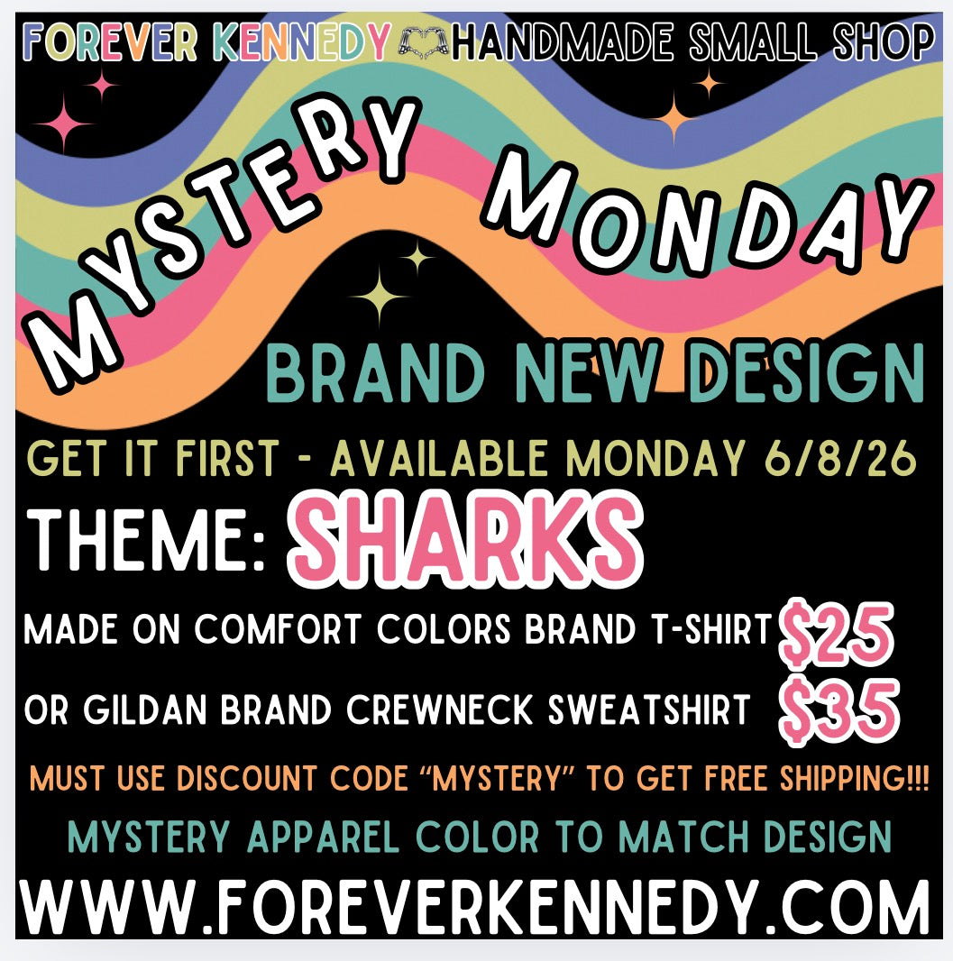 MYSTERY MONDAY * FLASH SALE - Mystery Design SHARKS theme