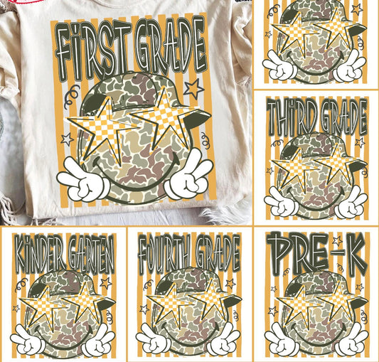 YOUTH APPAREL - *Made to Order* Camo Smiley
