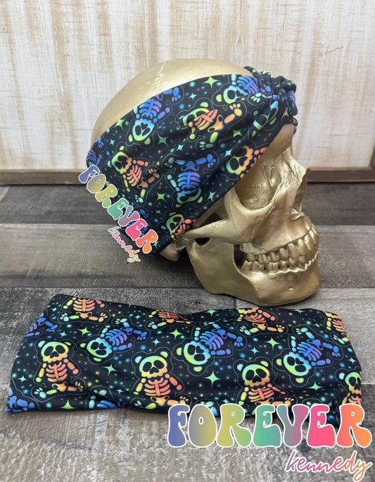 (RTS) Twist Headband: Bear Skellie