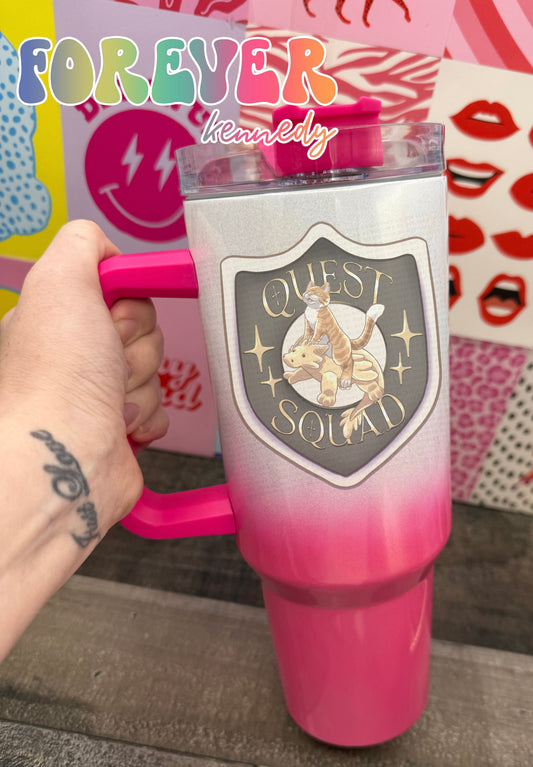 (MTO) 40oz Tumbler with handle: Brocolli