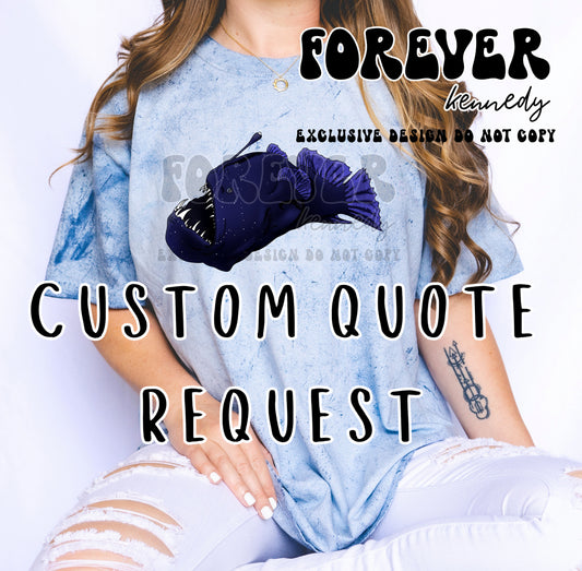 (MTO) / Comfort Colors T-Shirt *Color Blast*: EXCLUSIVE DESIGN Anglerfish *custom quote request*