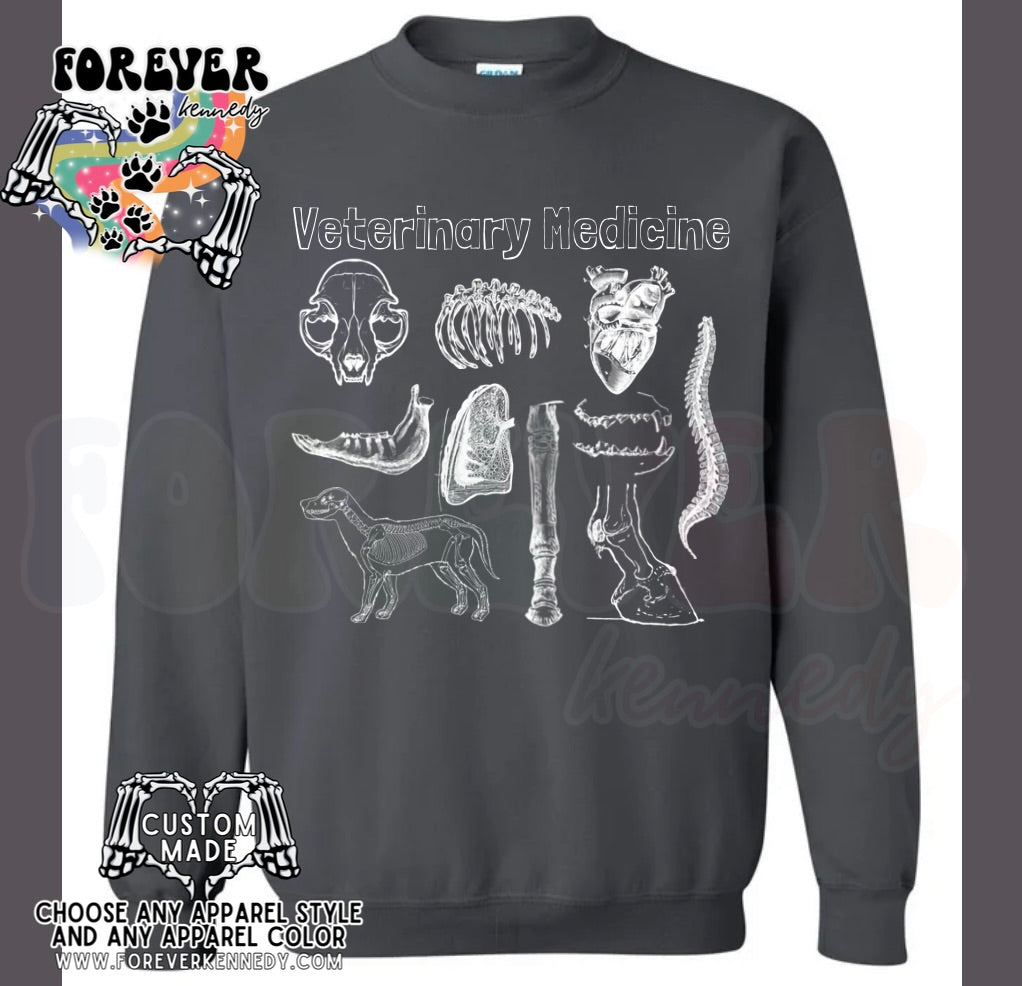 MADE TO ORDER APPAREL - Original Design * Veterinary Medicine anatomy