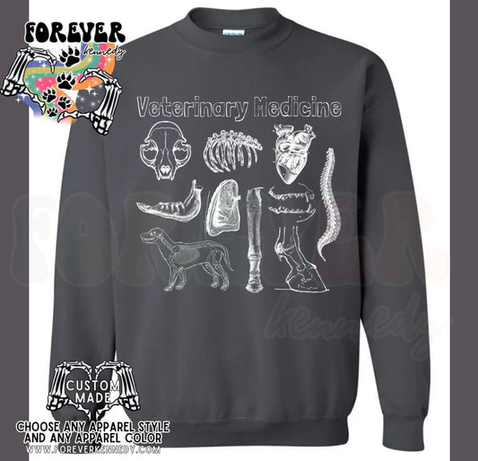 MADE TO ORDER APPAREL - Original Design * Veterinary Medicine anatomy