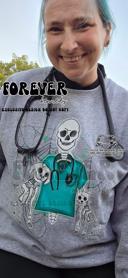 MADE TO ORDER APPAREL -  EXCLUSIVE DESIGN * Spooky Vet Med