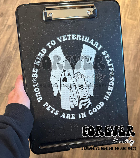 (MTO) Clipboard: EXCLUSIVE DESIGN Be Kind to Vet Staff