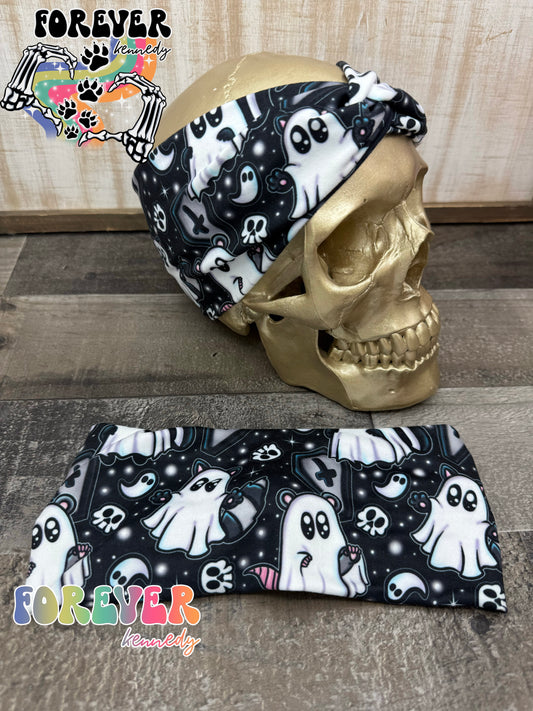 (RTS) Twist Headband: Ghost Trash Animals