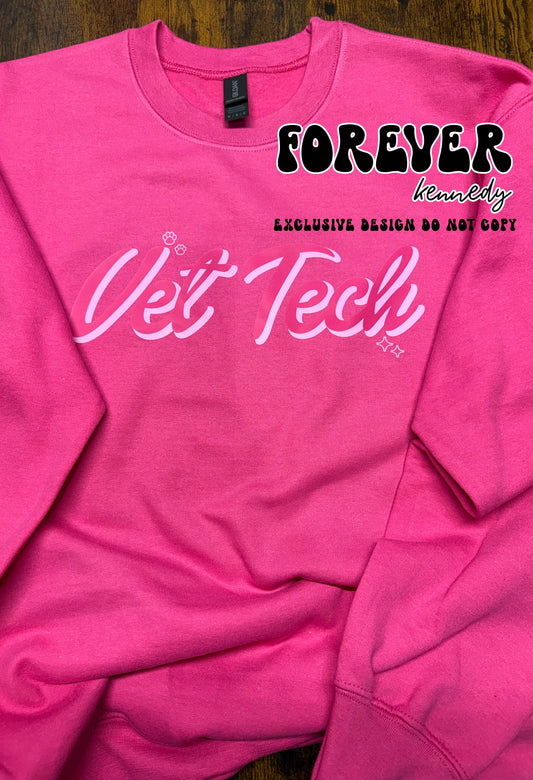 MADE TO ORDER APPAREL -  EXCLUSIVE DESIGN * Pink Vet Tech