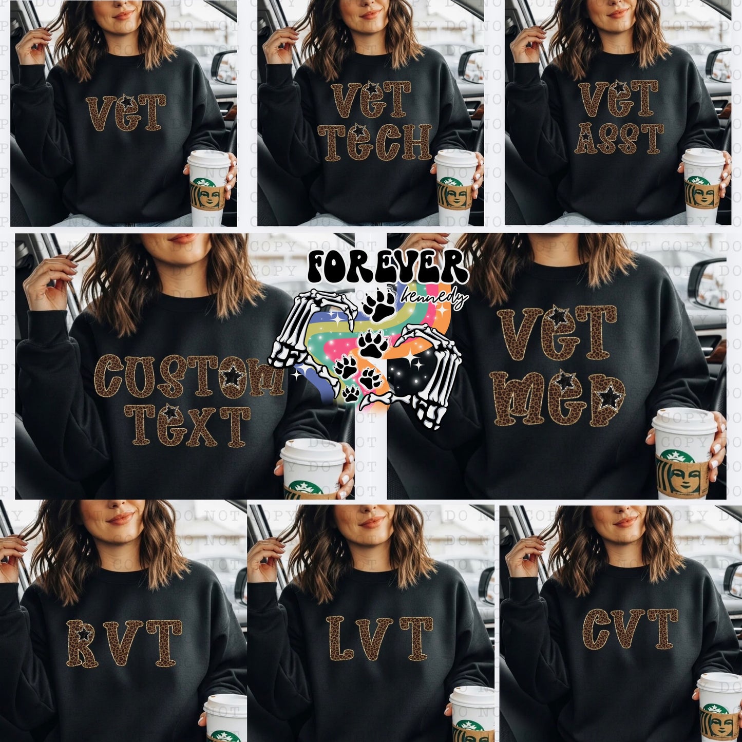 MADE TO ORDER APPAREL -  Custom Text (Cheetah Star)