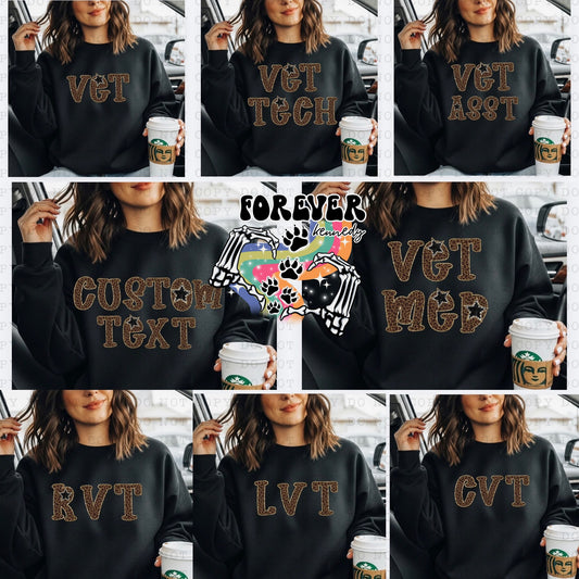 MADE TO ORDER APPAREL -  Custom Text (Cheetah Star)