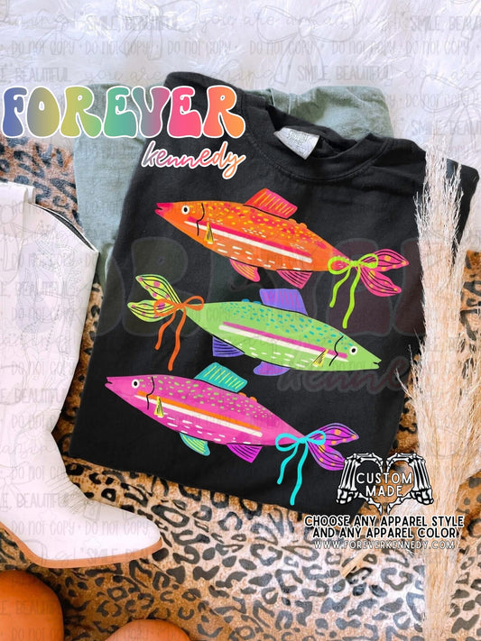 MADE TO ORDER APPAREL -  Bow Neon Fish
