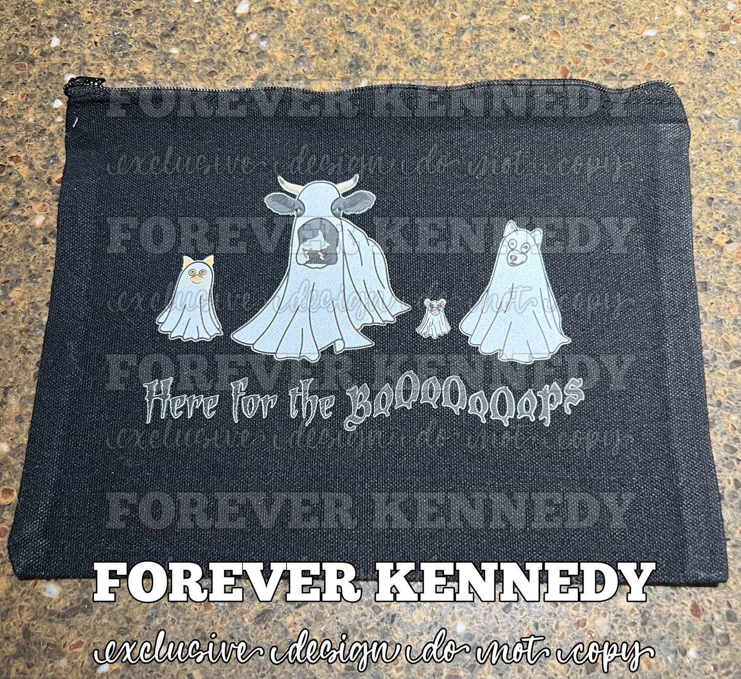 (MTO) Multipurpose Canvas Bag with Zipper / EXCLUSIVE: Boop Ghost Animals