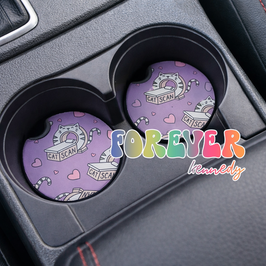 (MTO) Car Coaster Set- Cat Scan