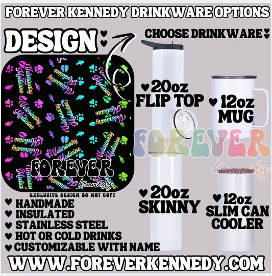 (MTO) CHOOSE DRINKWARE: EXCLUSIVE DESIGN Colorful Veterinary Medicine