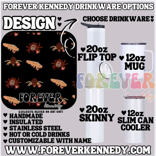 (MTO) CHOOSE DRINKWARE:    EXCLUSIVE DESIGN FK Plush Parasites