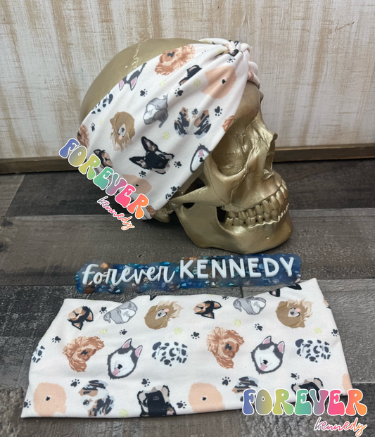 (RTS) Twist Headband: Dog Faces