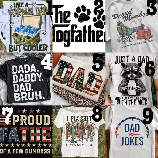 MADE TO ORDER APPAREL: Father’s Day (choose design)