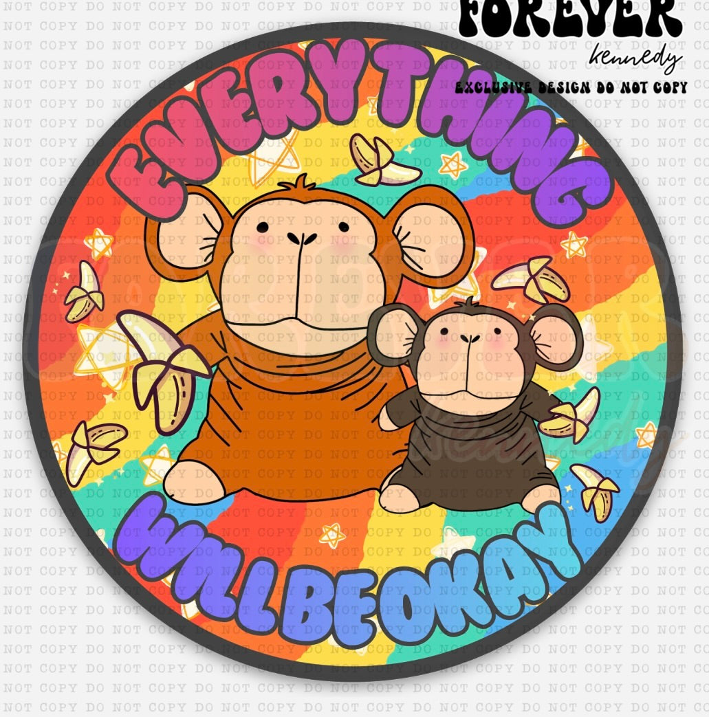 (RTS) Vinyl Sticker: Punch Monkey *designed by Rylee