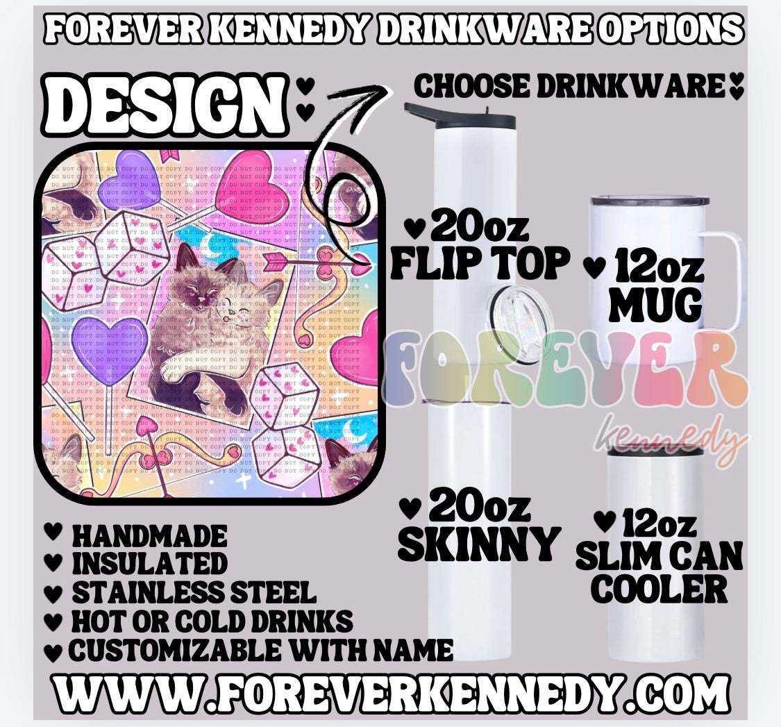 (MTO) CHOOSE DRINKWARE: Cats Lovers